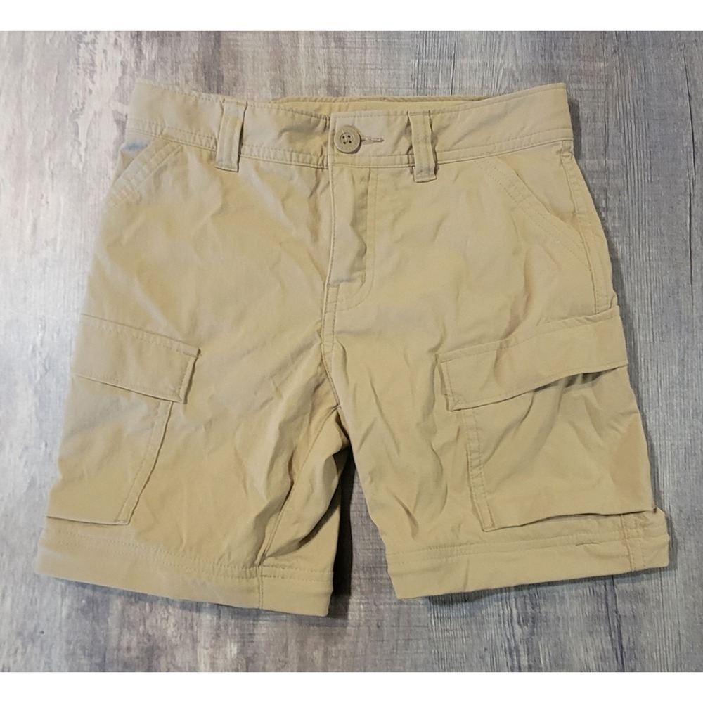 REI Shorts Youth Kids Small Beige‎ Cargo Hiking Shorts Adjustable Waist Outdoors